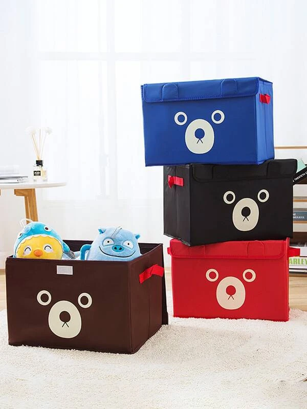 Panda-Themed Folding Storage Bags – Versatile Quilt Basket and Toy Organizer for Kids – Random Color – Perfect for Cabinets and Wardrobes