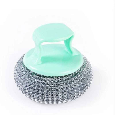 Handle Steel Scrubber Pad