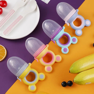 2-in-1 Baby Silicone Spoon Feeder & Fruit Pacifier – Baby Training Spoon & Pacifier
