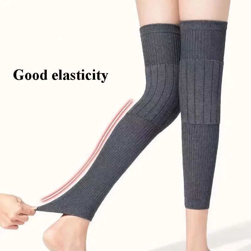 New Rabbit Fur Knee Pads Winter Universal Old People Cold Leg Arthritis Kneepad Thermal Keep Warm Thick Velvet Knee Protector