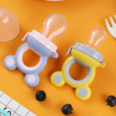 2-in-1 Baby Silicone Spoon Feeder & Fruit Pacifier – Baby Training Spoon & Pacifier