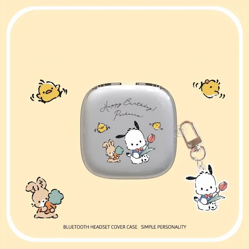 Transparent Cartoon Earphone Case For Huawei Free Arc or Huawei FreeArc Soft TPU Headset Protective Cover With Pendant