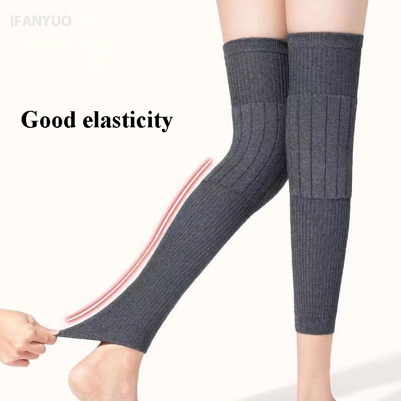 New Rabbit Fur Knee Pads Winter Universal Old People Cold Leg Arthritis Kneepad Thermal Keep Warm Thick Velvet Knee Protector