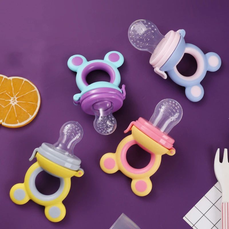 2-in-1 Baby Silicone Spoon Feeder & Fruit Pacifier – Baby Training Spoon & Pacifier
