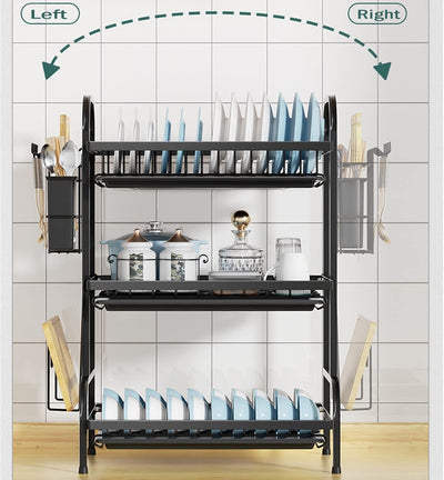 3-Tier-Dish Drying Rack & Utensil Holder(15256)
