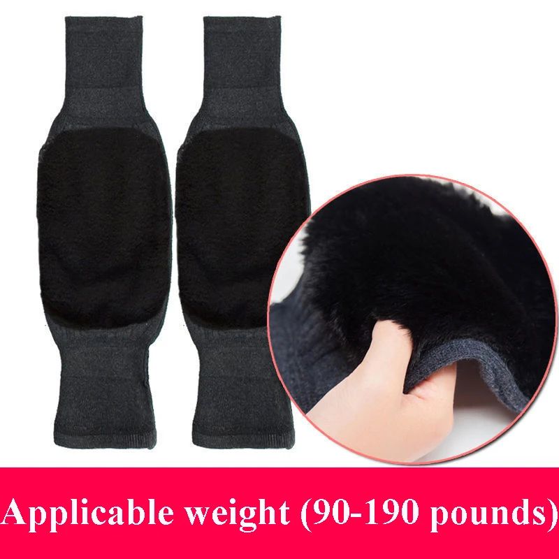 New Rabbit Fur Knee Pads Winter Universal Old People Cold Leg Arthritis Kneepad Thermal Keep Warm Thick Velvet Knee Protector