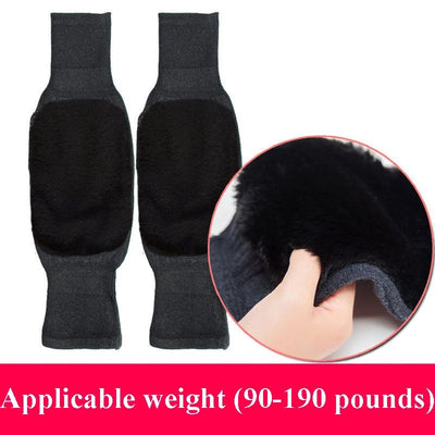 New Rabbit Fur Knee Pads Winter Universal Old People Cold Leg Arthritis Kneepad Thermal Keep Warm Thick Velvet Knee Protector