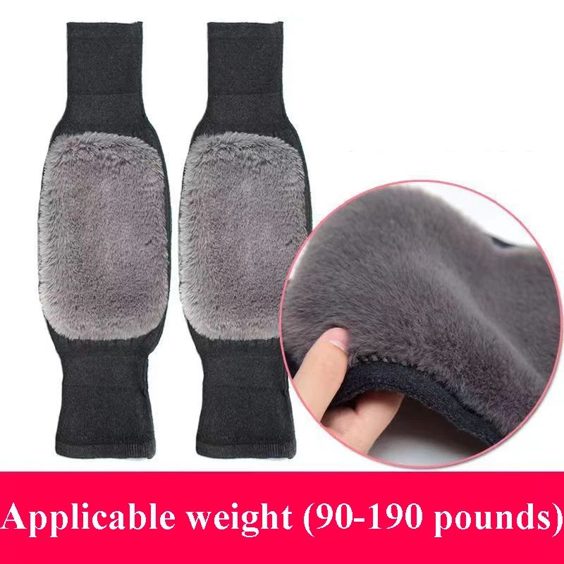 New Rabbit Fur Knee Pads Winter Universal Old People Cold Leg Arthritis Kneepad Thermal Keep Warm Thick Velvet Knee Protector