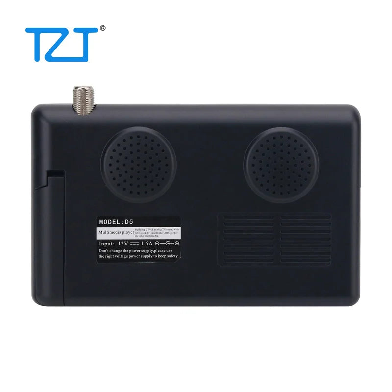 TZT LEADSTAR D5 5-Inch 800x480 Portable TV Portable Television Small TV Rechargeable Type for Cars