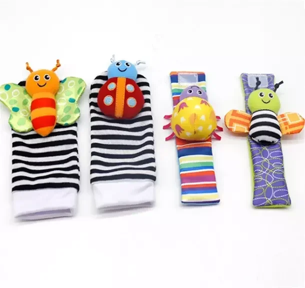 Baby Toys 0 6 12 Months Cute Stuffed Animals Baby Rattle Socks Wrist Baby Rattles Newborn Toys Make Sounds Games For Babies