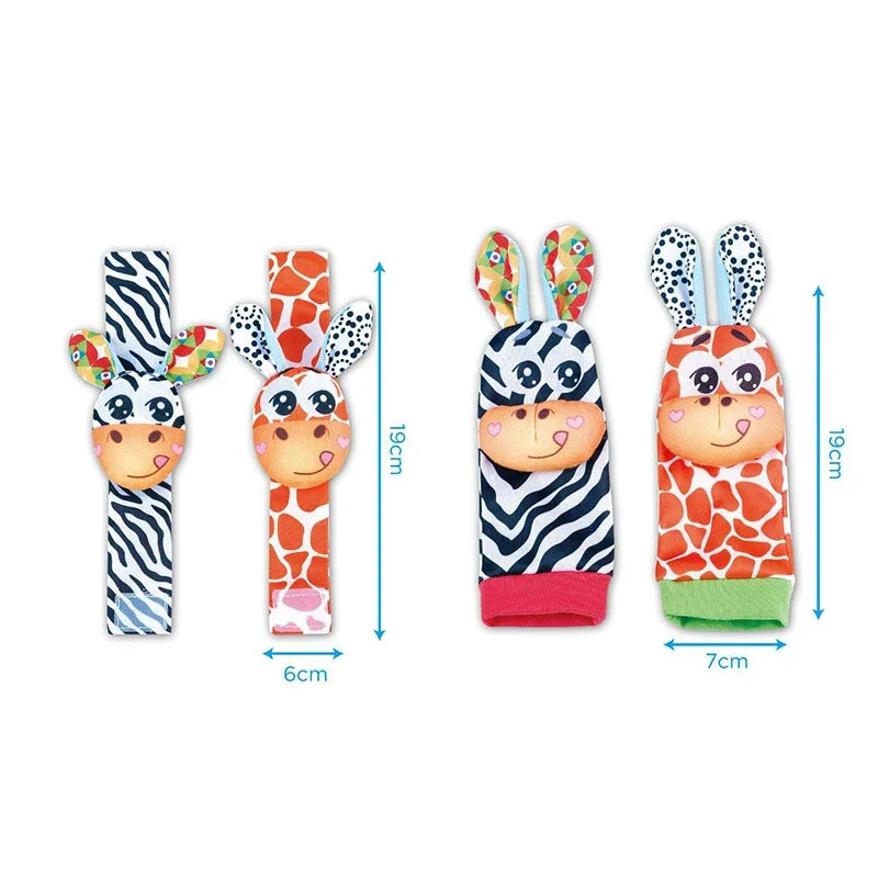 Baby Toys 0 6 12 Months Cute Stuffed Animals Baby Rattle Socks Wrist Baby Rattles Newborn Toys Make Sounds Games For Babies