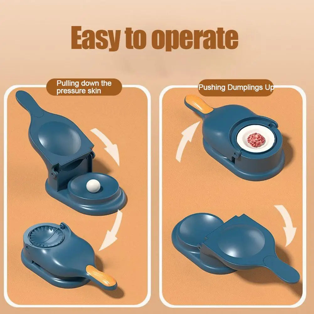 2 In 1 Dumpling & Samosa Maker Manual Labor-Saving Ravioli Dough Skin Molder Machine Kitchen Gadgets