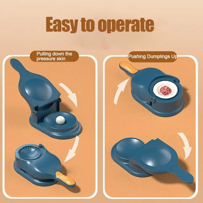 2 In 1 Dumpling & Samosa Maker Manual Labor-Saving Ravioli Dough Skin Molder Machine Kitchen Gadgets