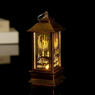 2024 New EID Mubarak LED Lights Lamp Islam Muslim Festival Party Moon Star Castle Lantern Ramadan Home Decoration