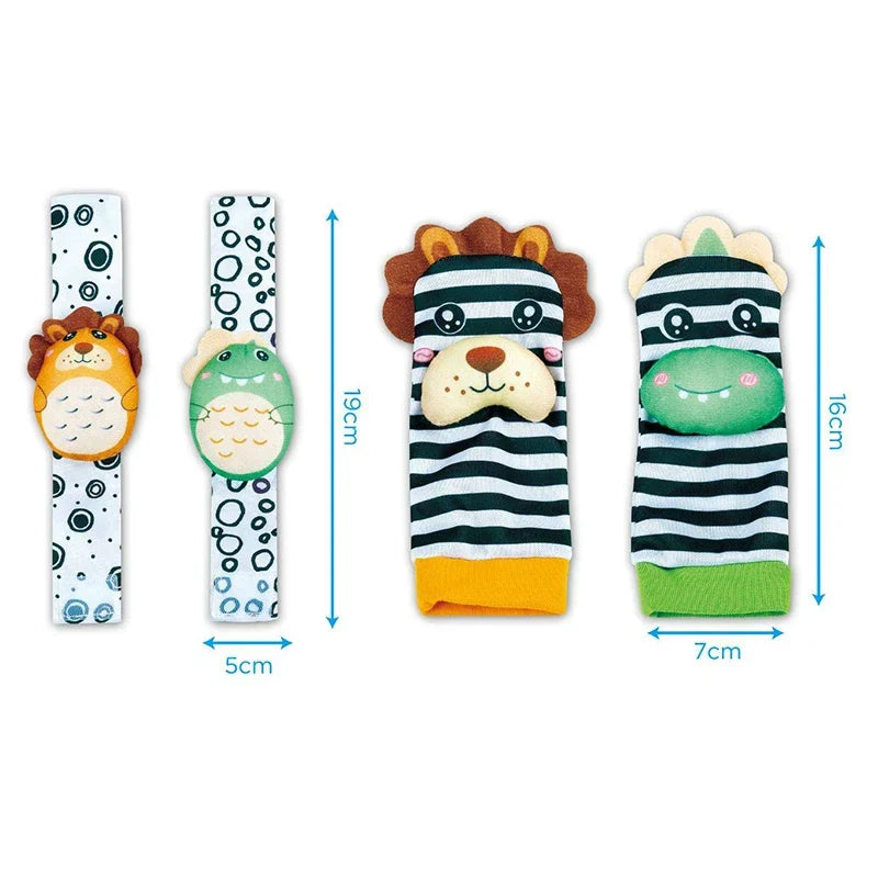 Baby Toys 0 6 12 Months Cute Stuffed Animals Baby Rattle Socks Wrist Baby Rattles Newborn Toys Make Sounds Games For Babies