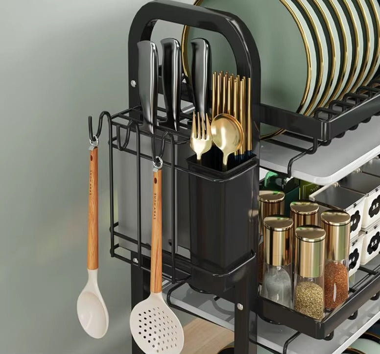3-Tier-Dish Drying Rack & Utensil Holder(15256)