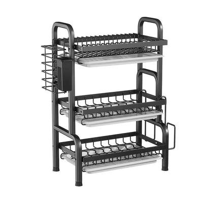 3-Tier-Dish Drying Rack & Utensil Holder(15256)